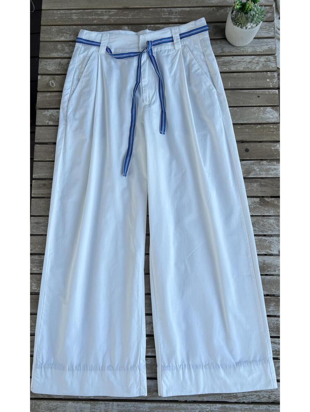 Free People Buckle Back Stripe Trousers
